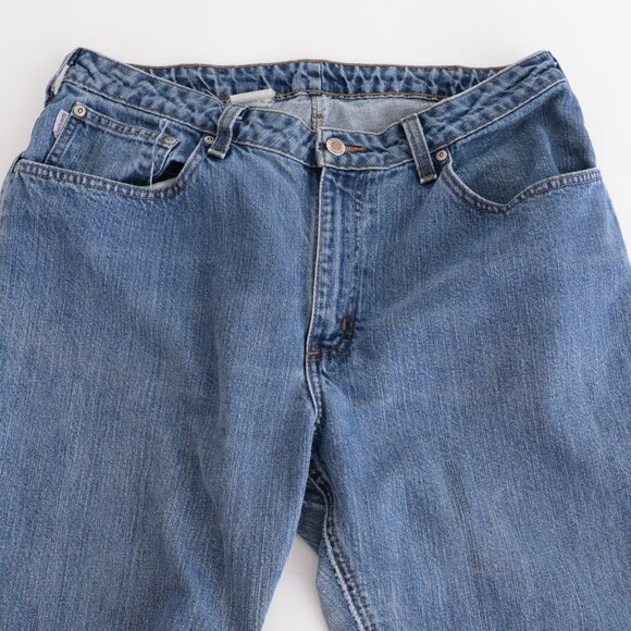 Vintage Carhartt Straight Leg Mid-Wash Denim Jeans 14X34 fit smaller like 10-12 - Picture 6 of 13